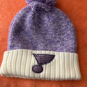 Purple and White St. Louis Blues Beanie